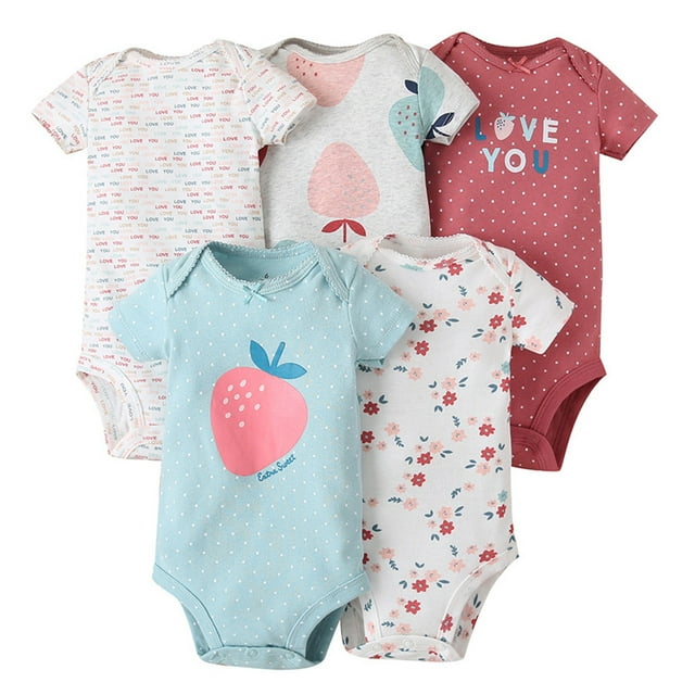 Set de 5 Pañaleros Ropa de bebe Niño Niña Algodón Suave Dara Baby Beb001