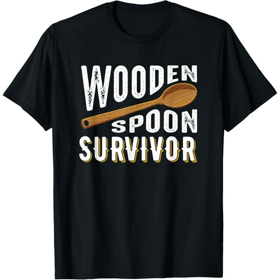 Wooden Spoon Survivor Champion Funny Gift T-Shirt men and women can wear, black, white, gifts