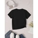 thumbnail image 2 of Girls' School T-Shirt - Cute Cartoon Graphic Tee with Colorful Lettering, Soft Stretchy Round Neck Top for Spring Summer Fall, Machine Washable Playful Back-to-School Outfit, Kindergarten Shirt, 2 of 7