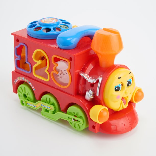 Huile Musical Learning Train Toy Electric Bump and Go Train with Blocks