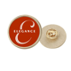 thumbnail image 1 of Elegancia elefante letras Broche de oro metálico circular, 1 of 3