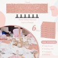 thumbnail image 2 of 6 Pack Rose Gold Sequin Table Runners 12" x 72" Sparkle Sequin Table Cloths for Wedding Party Banquet Bridal Shower Decorations, 2 of 14