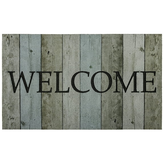 Mohawk Home Welcome Wood Rubber Doormat, Multi, 18" x 30"