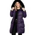 thumbnail image 3 of 2025 Women Winter Thicken Puffer Coat Warm Jacket with Faux Fur Hood Long Sleeve Lightweight Outerwear with Pockets, 3 of 7