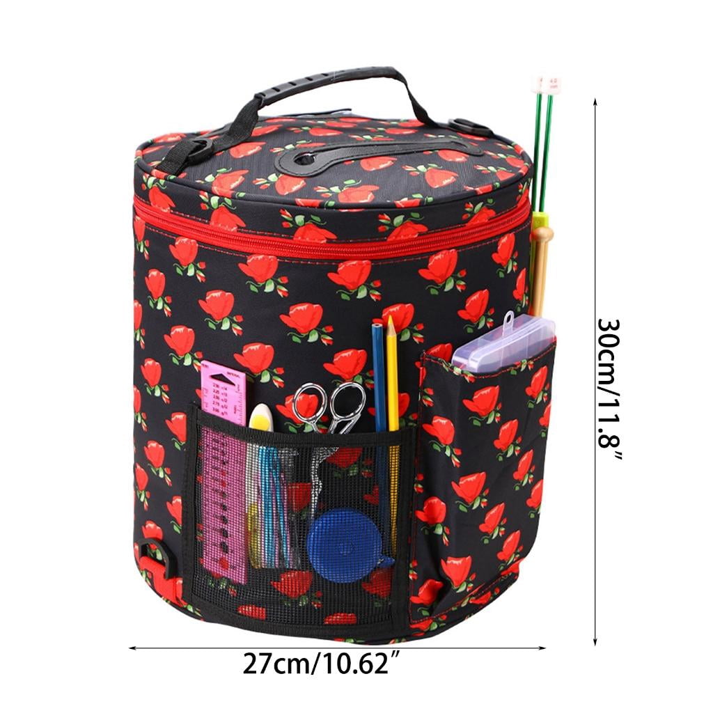 Crochet Bag Crochet Craft Organiser Knitting Bag for Crocheting & Knitting Supplies, Portable Yarn Storage Organiser
