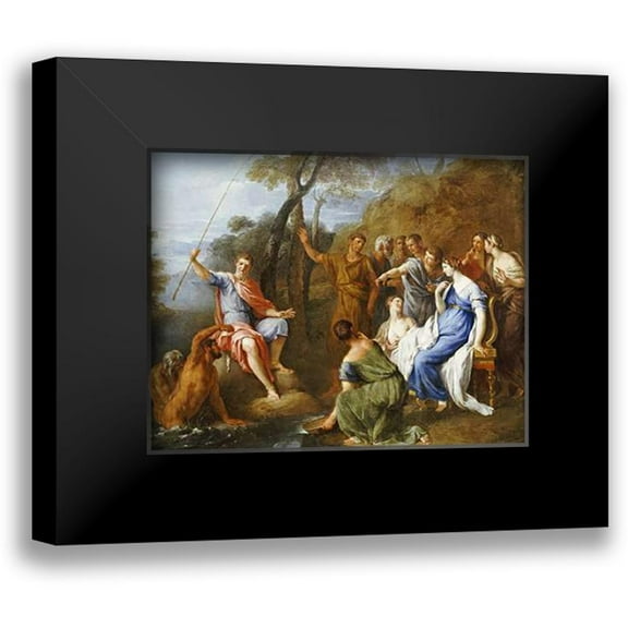 Fernandi, Francesco 14x12 Black Modern Framed Museum Art Print Titled - A Mythological Fishing Party