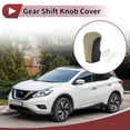 thumbnail image 2 of Cubierta de pomo de cambio de marcha antideslizante Unique Bargains para Nissan Murano, protector de manija de cambio de palanca de cuero sintético negro y beige, 2 of 6