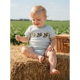 thumbnail image 5 of BemeyourBBs Newborn Baby Boy Mallard Duck Outfits Waffle Knit Bubble Romper Cute Infant Summer Clothes Short Sleeve Duck Embroidery Bodysuit Playsuit, 5 of 9