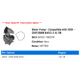 thumbnail image 2 of Water Pump - Compatible with 2004 - 2005 BMW 645Ci 4.4L V8, 2 of 2