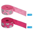 thumbnail image 3 of Uxcell 7/8"5Yard Volleyball Grosgrain Craft Ribbon Polyester Burlap Ribbon Rose Red Pink 2 Roll, 3 of 6
