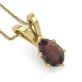 thumbnail image 4 of SuperJeweler 1 1/2 Carat Pear Shape Garnet Necklace In 14K Yellow Gold Over Sterling Silver, 18 Inches For Women, 4 of 6