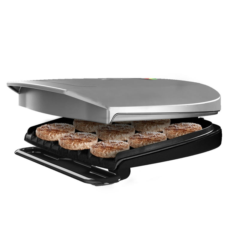 George Foreman 9-Serving Classic Plate Electric Indoor Grill and Panini  Press, Platinum, GR2144P en 2023