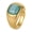 Blue, variant on Women's Stainless Steel Trendy Cat's Eye Gemstone Signet Ring Gold Plated Polished Titantium Wedding Band Jewelry Orange Size 9