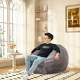thumbnail image 5 of Giant Bean Bag Chair Bed For Adults: Convertible Floor Sofa & Couch Mattress, 5 of 10