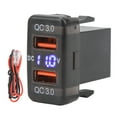 thumbnail image 2 of USB Port Charging Socket, Dual USB Port  Socket QC3.0 Fast Charge Charging Outlet Power Adapter For FJ Cruiser Fortuner Hilux Tacoma, 2 of 8