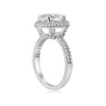 thumbnail image 2 of 2 1/2ct Oval Diamond Pave Halo Engagement Ring 14k White Gold, 2 of 3