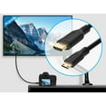 thumbnail image 5 of Monoprice High Speed HDMI Cable - 6 Feet - Black | Blackwith HDMI Mini Connector, 4K @ 24Hz, 10.2Gbps, 30AWG, 5 of 6