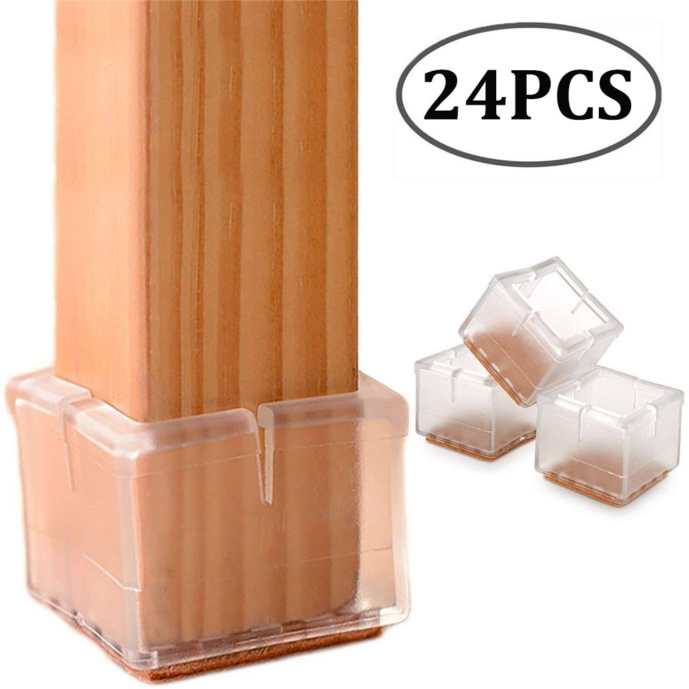 Silicone Chair Leg Floor Protectors 24 PCS Furniture Silicone