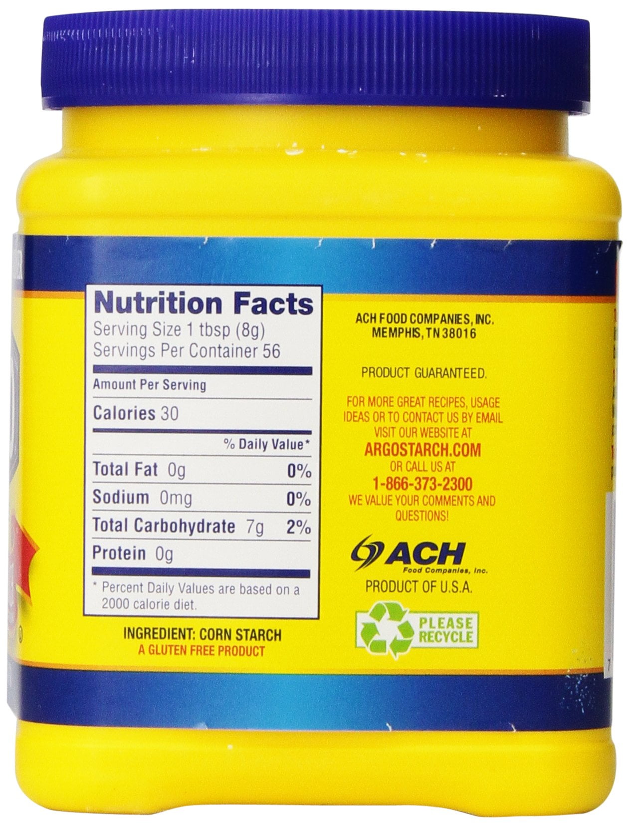 Argo 100% Pure Corn Starch 16 oz (Pack of 6)