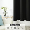 thumbnail image 5 of Deconovo Grommet Blackout Curtains for Living Room Solid Thermal Room Darkening Curtains 42x63 inch Black 2 Panels, 5 of 6