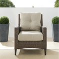 thumbnail image 3 of Crosley Rockport Outdoor Wicker High Back Arm Chair in Oatmeal, 3 of 16