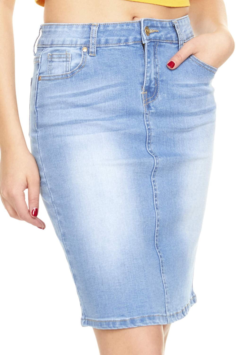 5 pocket denim skirt