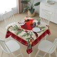 thumbnail image 6 of Christmas Cardinal Table Cloth Waterproof Tablecloths, Winter Red Bird Vintage Xmas Berry Leaf Tablecloth Dining Table Cover for Kitchen Party Tabletop Outdoor, Square Tablecloth 54x54 Inch, 6 of 9