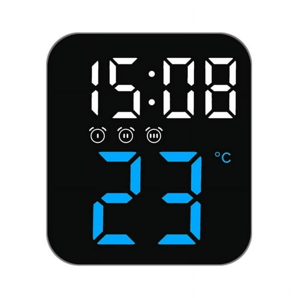 EIGTHTAIL Large Digital Wall Clock Battery Operated LED Digital Wall Clock Temperature