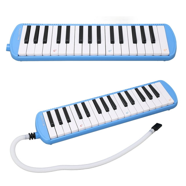 32 Clé Instrument Mélodica pour Begginers, Éducation Musicale, Portable et Léger, Pièce de Bouche Instrument Mélodica avec Tube Bendy, Design de Style Piano