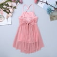 thumbnail image 6 of Yhong Kids Girls Camisole Rush Chiffon Ballet Dance Dress Bow Gymnastic Leotard Tutu Dress Latin Pearl Pink 12, 6 of 7