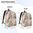 thumbnail image 2 of Honeii Travel Stamp Print Canvas Backpack for School & Outdoor,Laptop Excursion Backpack,Notebook School Bookbag For Men Women,for Work, Travel, and Everyday Use-Small, 2 of 5