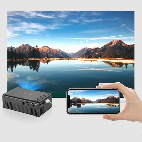 BOBOMOTI Upgraded Mini Projector 1080P Portable Projector with WiFi and Bluetooth Compatible with iOS/Android/Laptop/HDMI/PC/TV Stick/USB