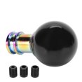 thumbnail image 3 of Perilla de cambio Acrílico Color negro Forma de bola con 3 adaptadores de plástico Accesorios universales para automóvil, 3 of 5