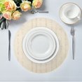 thumbnail image 5 of 15.4inch Round Placemats, DIY Printing Design, Suitable for Kitchen, Table Party Decoration Beige, 5 of 7