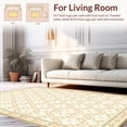 thumbnail image 2 of ODIKA 8'x10' Machine Washable Non-Slip Area Rug, Dining Hall Trellis Boho Classic with Baroque Flourish High Traffic Rug, Beige, 182979, 2 of 7