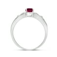thumbnail image 5 of 10k White Gold Oval Rhodolite Garnet And Diamond Ring, 5 of 6