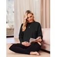 thumbnail image 3 of Ekouaer Women’s Maternity Shirts Long Sleeve Split Side Pregnancy Tee Top Tunic Blouse Casual Mama Clothes, 3 of 6