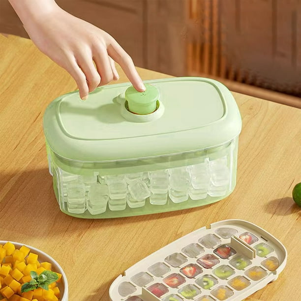 Campana Para Cocina 28-lattice Press Ice Tray Large-capacity Ice Cubes Mould Refrigerator Ice Making Easy Demoulding With Lid Ice Box With Ice Box Ice Shovel