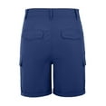 thumbnail image 7 of Women's Loose Solid Color Mini Pant Summer Beach Shorts Buttons Short Hot Pants Cargo Shorts, 7 of 7