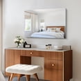 thumbnail image 6 of VONIGEE 24x36 Inch Frameless Bathroom Mirror, Rectangle Wall Mirror with Polished Edge, Vanity Mirrors for Bathroom, Bedroom, Living Room, Hangs Horizontally or Vertically, 6 of 8