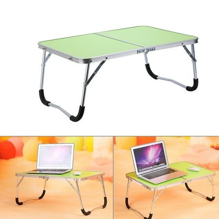 White Round Tables For Sale Folding Bed Desk, Lap Desk Portable Folding Laptop Table Desk PC Computer Notebook Stand, Non-skid Bed Desk Tray, White and Green ()