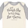 thumbnail image 4 of Inktastic Though She Be but Little Shakespeare Quote Boys or Girls Long Sleeve Baby Bodysuit, 4 of 5