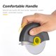 thumbnail image 4 of Cortadores de pizza de acero inoxidable lavables para cocina amarillo, 4 of 9