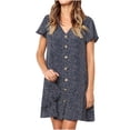 thumbnail image 2 of TIMIFIS Robes pour Femmes Été Décontractées à Imprimé Floral à Bretelles Spaghetti Robe Soleil Bohème Plage Évasée Mini Robes Été, 2 of 9