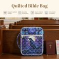 thumbnail image 6 of ZUXONGSY Stained Glass Crow Print Bible Cover for Women Large Bible Bag Portable Scripture Bag with Multiple Pockets Carrying Book Case for Study, 6 of 7