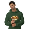 thumbnail image 3 of Adventure Awaits Unisex eco raglan hoodie (Bottle green, XL), 3 of 3