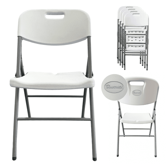 Silla Plegable Blanca 5pz INMATMEX