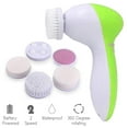 thumbnail image 5 of 5 in 1 Facial cleansing brush- waterproof face spin brush set, deep cleansing, gentle exfoliating, removing blackheads, massaging, face and body Green, 5 of 6