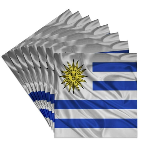 3dRose, Uruguay Flag, Set of 8 Ceramic Tile Coasters