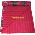 thumbnail image 4 of Indian Handmade Animal Print Cotton kantha Quilt, Village art gudri,Hand Stitch Quilt ,Bedspread, Blanket (Twin Size - 60" x 90"), 4 of 5